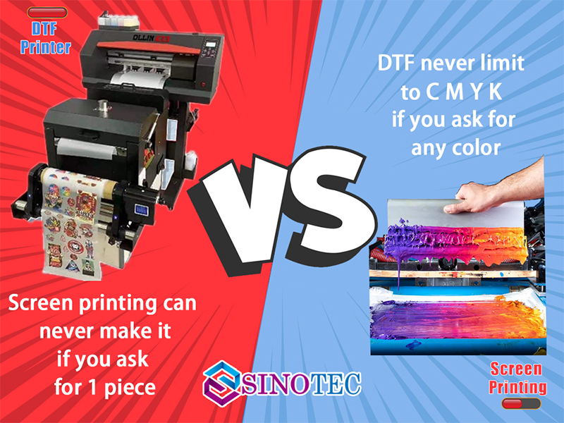 DTF printing VS Screen printing